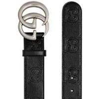 GUCCI Ledergürtel Marmont GG Interlocking Schnalle Unisex mit Doppel-G-Schnalle und Supreme Monogramm