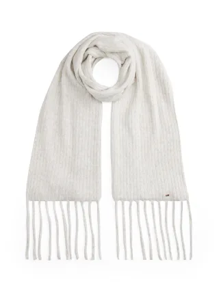 TH CABLE ENAMEL FLAG SCARF ivory silk melange - Gr. - OS