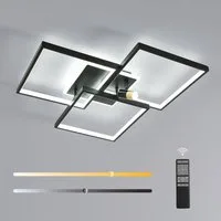 Riserva LED Deckenleuchte LED Deckenleuchte dimmbar mit Fernbedienung, 39W, 56cm, schwarz