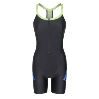 Speedo Hydrosense Kniesuit Damen Schwarz/Grün Badebekleidung