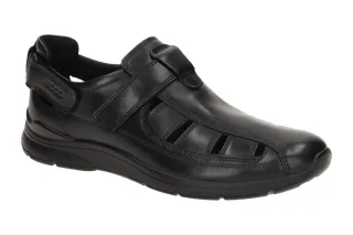 Ecco 51176401001 Herren Sandale Schwarz Fisherman Klettverschluss
