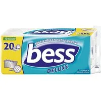 bess Toilettenpapier Deluxe (20-St), 4-lagig, weiß mit Prägung, 180 Blatt/Rolle