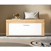 OTTO home Sitzbank AOSTA, Breite 100cm, 1 Klappe, 2 Fächer, viel Stauraum (1-St., in verschiedenen Farbausführungen erhältlich, individuell kombinierbar), Garderobenbank, Flurbank, Bank, Dielenbank, Schuhbank, Garderobe