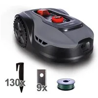 Scheppach Rasenmähroboter RLM500W, bis 500 m² Rasenfläche, inkl. 9x Mähmesser, Schnitthöhenverstellung 20–60 mm, Geräuscharm