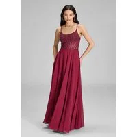 Hey Kyla Abendkleid - Chiffonkleid mit besticktem Top Taillierter Schnitt mit ausgestelltem Rockteil