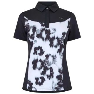 Head - Poloshirt für Damen, Hochleistungsmaterial (Schwarz/Weiß)