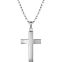 trendor Kreuzkette 08474, für Herren mit Kreuz 27 mm Sterlingsilber 925