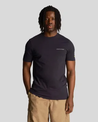 Lyle & Scott Herren-T-Shirt mit Stickerei in Marineblau