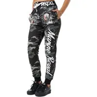L.gonline Jogginghose Damen JoggingHOSE lang, Trainingshose Baumwolle, Sporthose mit Bündc (Sweatpants, 1-tlg) Fitness Freizeit Casual