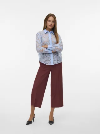 VERO MODA - VMKOVA LS SHIRT WVN brunnera blue - Gr. - XS
