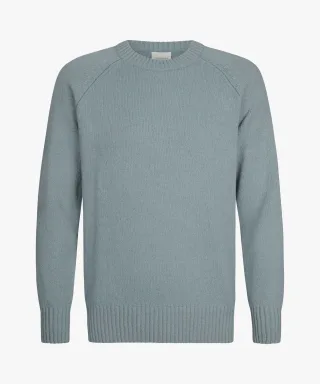 Profuomo - Blau frottee crewneck blau - Gr. - M