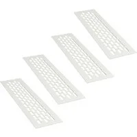sossai® Lüftungsgitter Aluminium Belüftungsgitter Türgitter in Weiß (4 St)