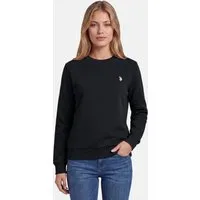 U.S. Polo Assn. Rundhalspullover USZoee – Damen Sweatshirt mit Rundhalsausschnitt Weiche Baumwollmischung, femininer Schnitt und Logo-Stickerei