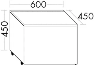 Burgbad Rollcontainer Sys30 PG4 Sana 460x600x450 Eiche Weiß, RCAJ060F6335 RCAJ060F6335