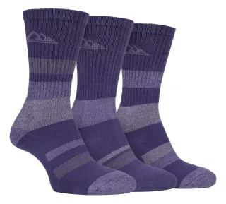 3 Paar Damen Anti Blister Baumwolle Wandern Socken mit gepolsterter Sohle