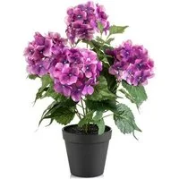 Kunstblume Hortensie DORJA im Dekotopf, violett, 40cm Hortensie, artplants, Höhe 40.0 cm