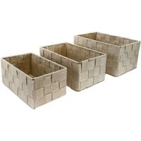 Marabellas Shop Organizer 3er-Set geflochtene Aufbewahrungsboxen für Badezimmer Textil-Körbe (3 St), dekorativ verwendbar