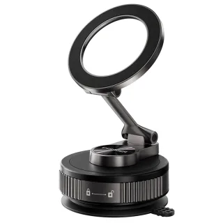 ESSAGER ES-ZJ41 Quad-Axle Folding Magnetic Mount Car Phone Holder Vacuum Suction Cup N52 Magnet 1080° Rotation Windshiel