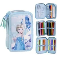 Disney Frozen Federmäppchen gefüllt – Schuletui & Stiftebox mit Zubehör für Kinder