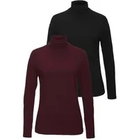 LASCANA Stehkragenshirt aus weichem Viskose-Stretch (2er-Pack)