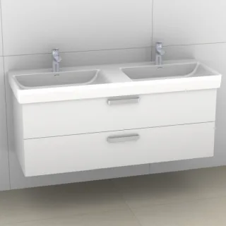 Artiqua 415 Waschtischunterschrank für Pro S 814968 Weiß Glanz, 415-WU2L-L59-7050-68 415-WU2L-L59-7050-68