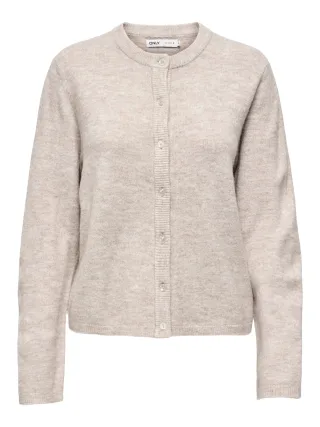 ONLY - ONLSIMONI L/S O-NECK CARDIGAN KNT NOOS Pumice Stone - Gr. - M