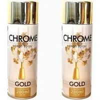 Spectrum Sprühflasche 2 x Dosen Hochwertiger Goldspray mit chromgold -Effekt 200 ml