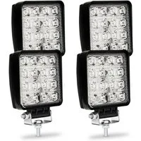 Clanmacy LED Scheinwerfer LED Arbeitsscheinwerfer 2er Set, 48W, 4320lm, 10–30V, IP67, 12V 24V LED Scheinwerfer Traktor Arbeitslicht für Offroad, SUV, ATV