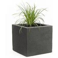 Pflanzwerk® Pflanzkübel Premium Kunststoff Blumenkübel Frostsicher mit Lotus-Effekt - GARANTIE, 2. Jahre Garantie - Frostsicher - Wurzelschutz - Nachhaltig - Eckig -