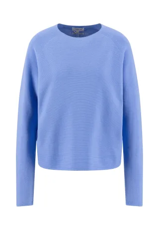 FYNCH-HATTON - PULLOVER O-NECK FINE COTTON NEW cornflower blue - Gr. - L