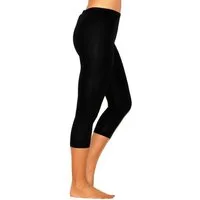 YESET Caprihose Damen 3/4 Capri Leggings Baumwolle SCHWARZ S Capri kurze Leggings