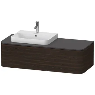 Duravit Happy D.2 Plus Konsolenwaschtischunterbau wandhängend Nussbaum gebürstet Matt 1300x550x354 m HP4942L6969