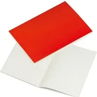 Macma Notizbuch 4x Notizbuch / Notizheft DIN A5 / 100 karierte Seiten / Farbe: rot