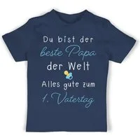 Shirtracer T-Shirt 1. Vatertag - Du bist der beste Papa der Welt Geschenk Vatertag Baby