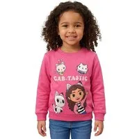 Gabby's Dollhouse Sweatjacke Gabby’s Dollhouse Mädchen Sweatshirt warm weich lila pink 98–128 Mädchen Sweashirt Pullover
