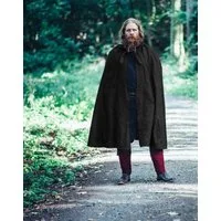 Leonardo Carbone Wikinger-Kostüm Kurzer Mittelalter Umhang Schwarz