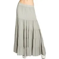 Caspar Faltenrock RO020 langer eleganter Damen Maxi Sommer Rock Maxirock - bodenlang bei ca. 157 cm Körpergröße
