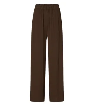 samsøe & samsøe - Stoffhose mit weitem Bein braun - Gr. - S