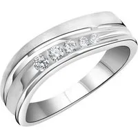 Zeeme Fingerring 925/- Sterling Silber rhodiniert Zirkonia