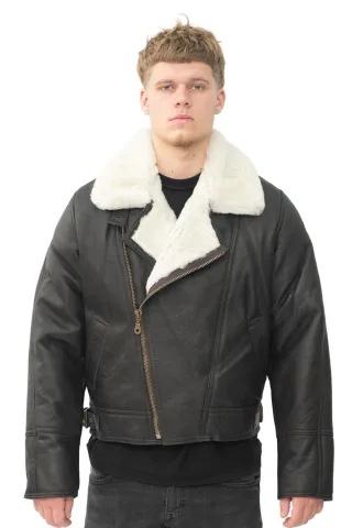 Herren-Bomberjacke aus Schaffellleder aus dem 2. Weltkrieg – Tucson