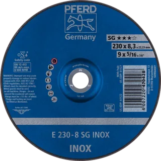PFERD TOOLS Schruppscheibe E Leistungslinie SG INOX für Edelstahl - 62223832