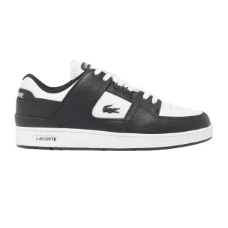 Lacoste - "Court Cage" Sneaker für Herren/Damen Unisex, Leder (Schwarz/Weiß)