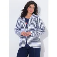 Ulla Popken Blusenblazer Jerseyblazer Rollkanten Reverskragen Langarm