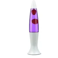 Licht-Erlebnisse Lavalampe ROXY, Warmweiß, Weiß Lila Rot Retro Design 40 cm hoch Tischleuchte