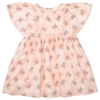 BASEFIELD - Md.-Kleid soft peach aop - Gr. - 134
