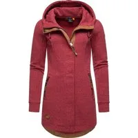 Ragwear Langjacke Letty Intl. Sportliche Kapuzenjacke mit Kunstleder-Elementen