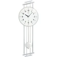 AMS Funk-Pendelwanduhr F5316 (Quarzuhr, Metallgehäuse,Esszimmer,Wohnzimmer)