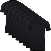 T-Shirt (8-tlg) Rundhals Basic T-Shirt O-Neck 2,4 oder 8 Stück - Shirt mit Rundhalsausschnitt aus 100% Baumwolle - Weiß oder Schwarz