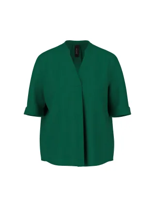 Marc Cain Sports - Kurzarm Bluse dark jade green - Gr. - 42