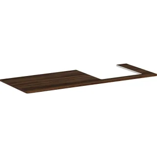 hansgrohe Xelu Q Konsole 54098630 1360 x 550 mm, Ausschnitt rechts, 540 x 480 mm, Nussbaum dunkel